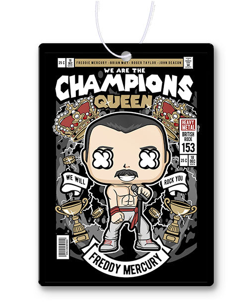 Freddy Mercury Queen Champions Comic Air Freshener
